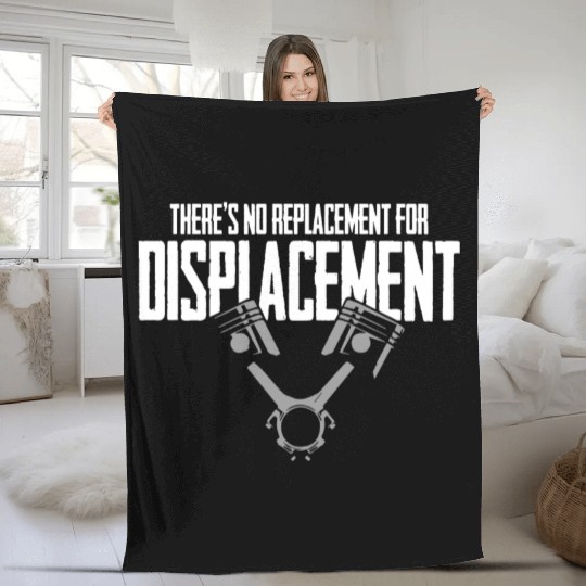 No Replacement For Displacement V8 Muscle Car Gift Fleece Blankets