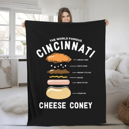 the world famous cincinnati cheese coney chef Fleece Blankets