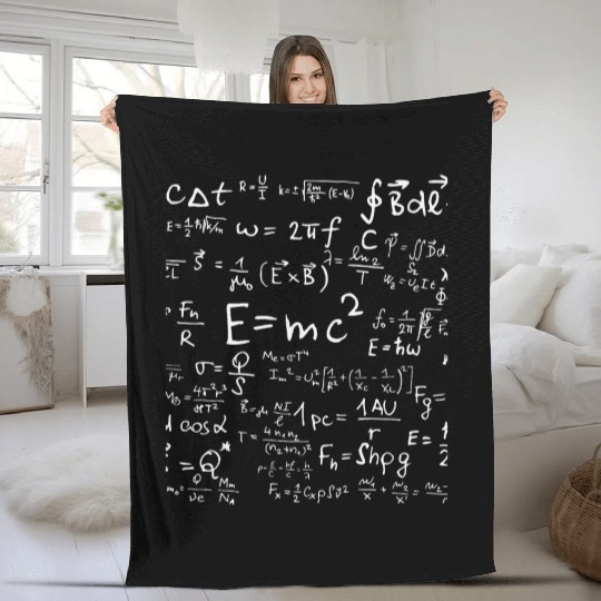 Physics science teacher formula cheat shee Fleece Blankets