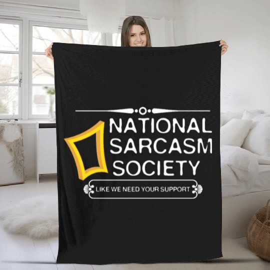 National Sarcasm Society Fleece Blankets