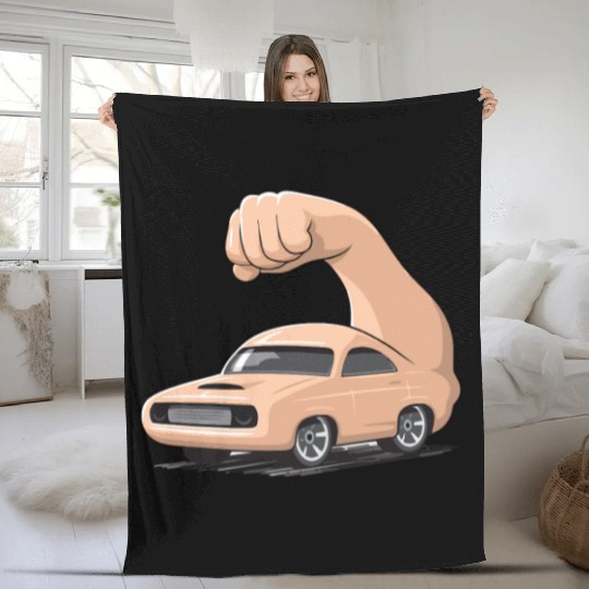 Muscle Car Fleece Blankets