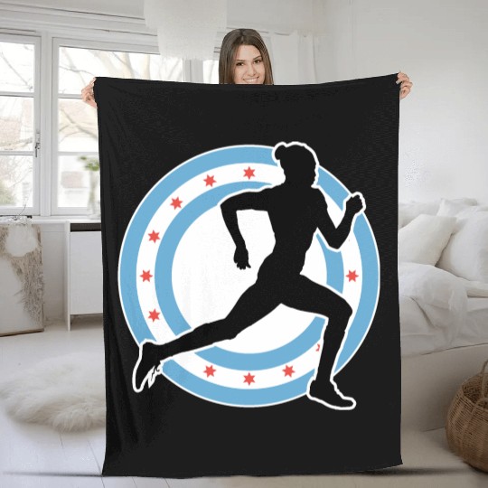 CHICAGO MARATHON 7 Fleece Blankets
