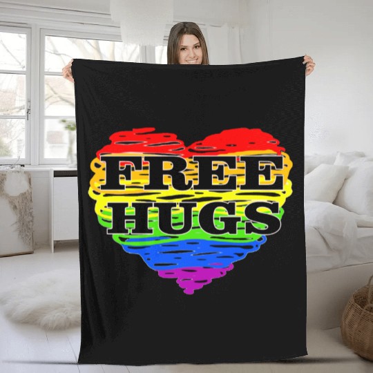 Free Hugs Fleece Blankets