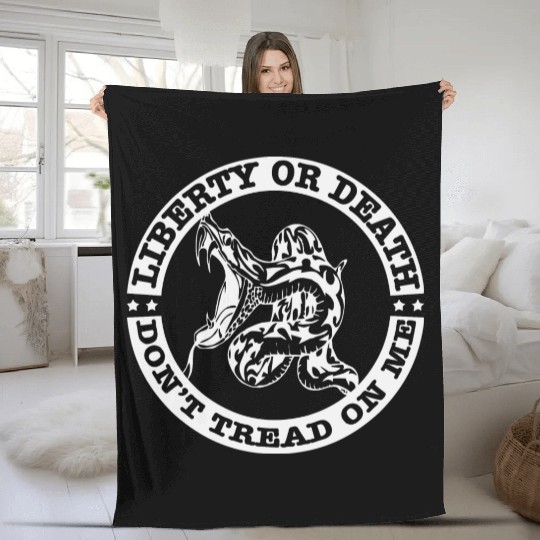 Liberty Or Death no treading ©WhiteTigerLLC Fleece Blankets