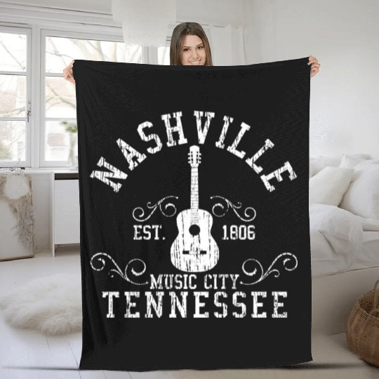 Nashville Tennessee - Country Music City Gift Fleece Blankets