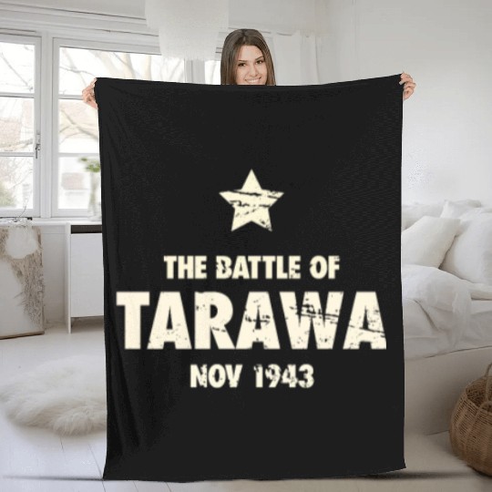 Battle Of Tarawa - World War 2 / WWII Fleece Blankets