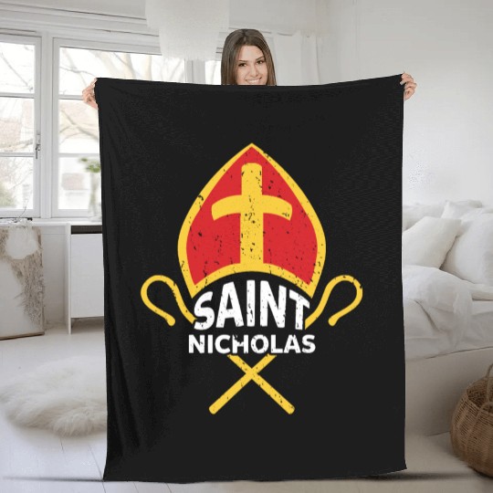 Saint Nicholas Fleece Blankets