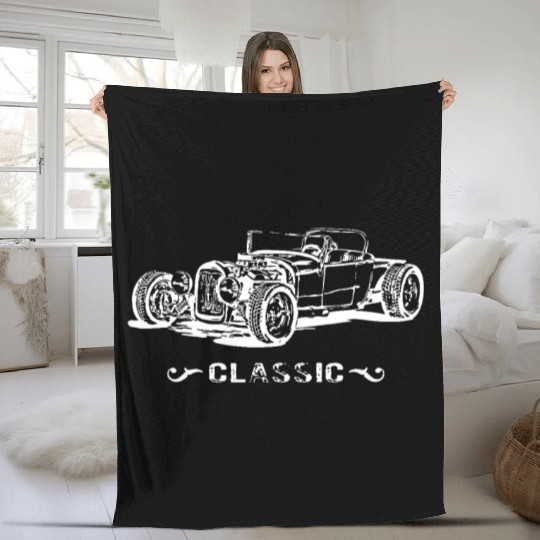 Classic Hot Rod Fleece Blankets