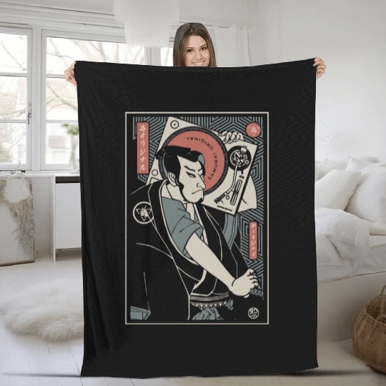 samurai original country tranditional japanese Fleece Blankets