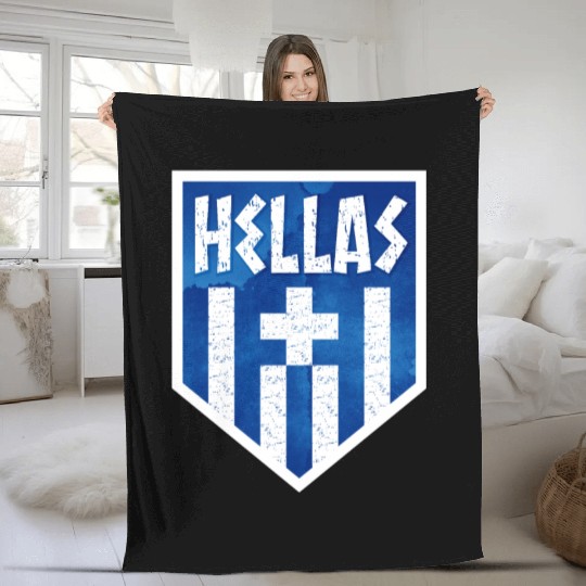Hellas Greece Flag Greece country Flag Fleece Blankets