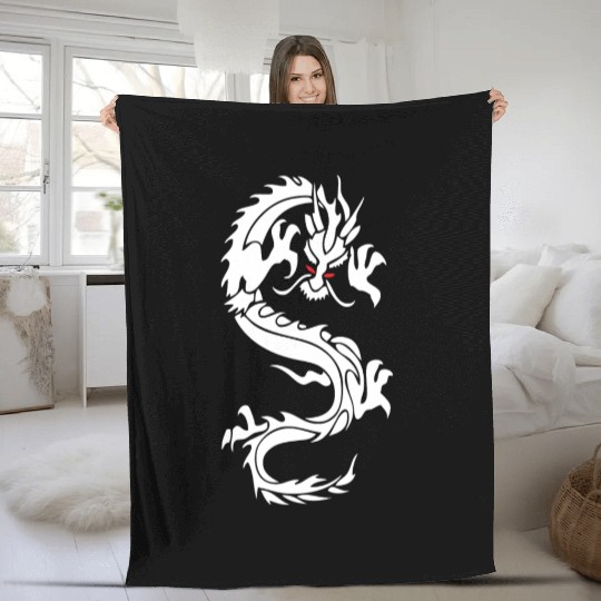 CHINESE DRAGON MMA Fleece Blankets