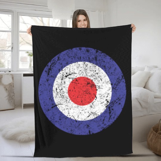 Royal Air Force World War II Spitfire Logo Retro Fleece Blankets