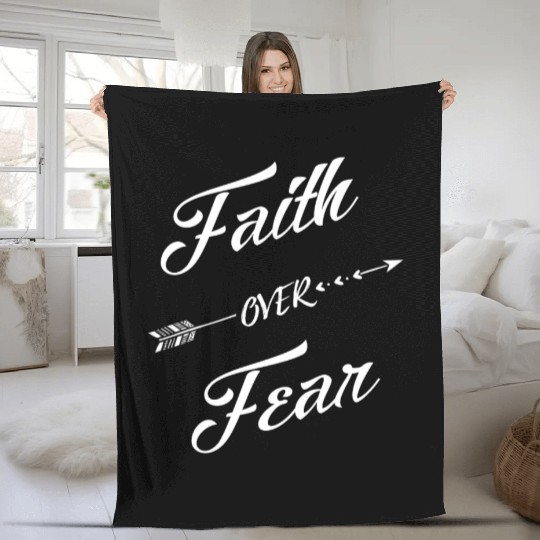 Faith Over Fear - Christians Faith over Fear Fleece Blankets