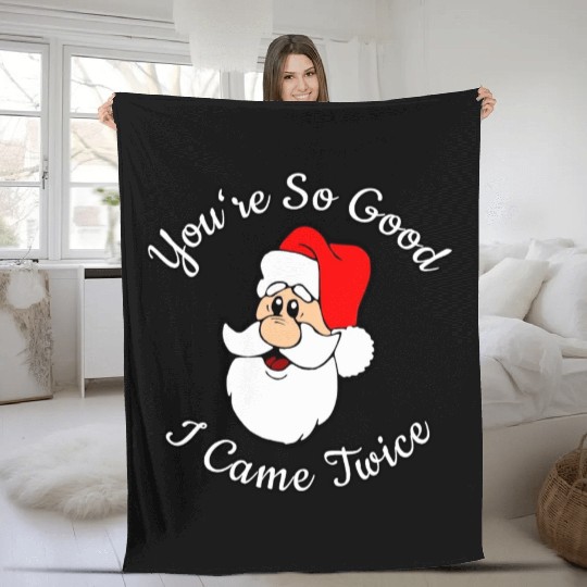Adult Humor Naughty Dirty Santa Christmas Gift Fleece Blankets