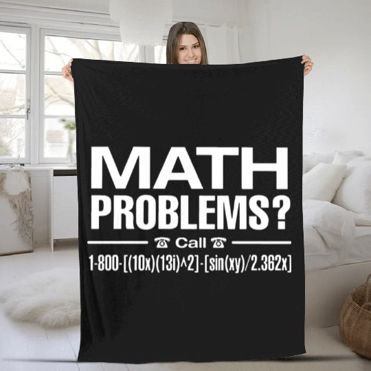 math problems call number student math Fleece Blankets