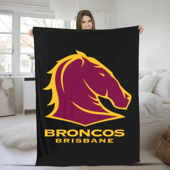 BRISBANE BRONCOS NRL TEAM LOGO PET TANK CAT OR DOG Fleece Blankets