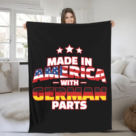 Made in America with German Parts Funny Germerican Fleece Blankets