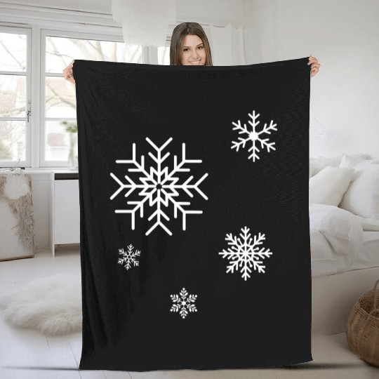 Snowflake Pattern Fleece Blankets
