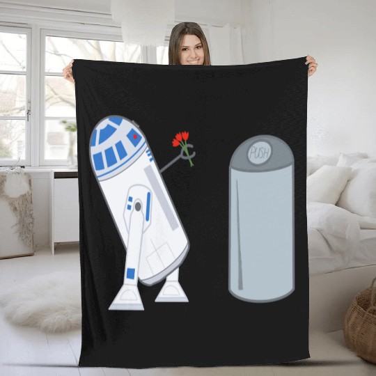 Confused R2D2 Fleece Blankets