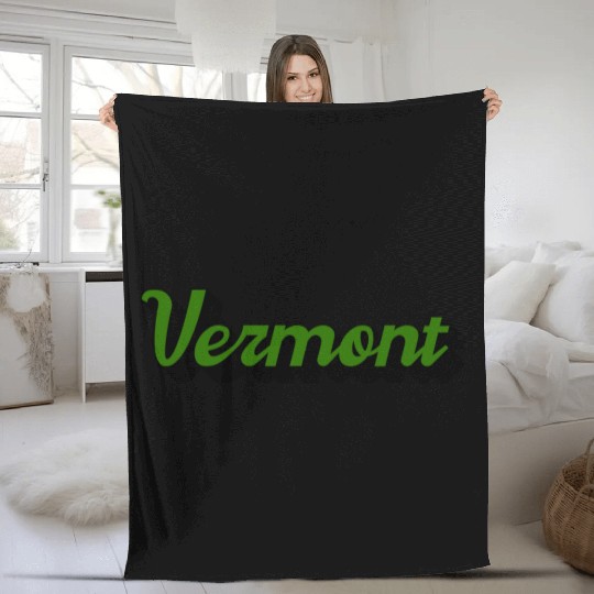 Green Vermont Fleece Blankets
