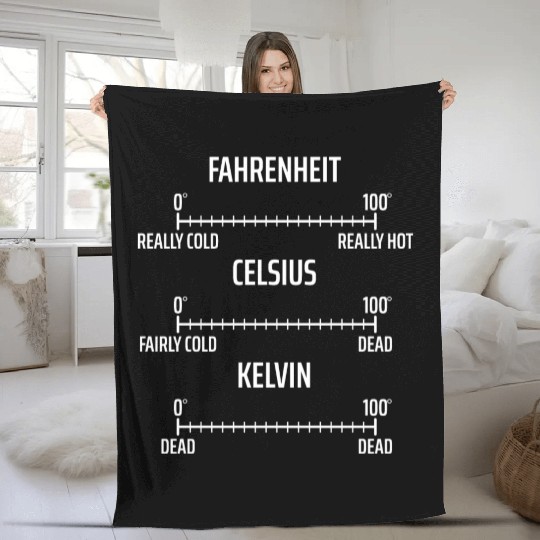 Temperature Math Physics Physicist Mathematician Fleece Blankets