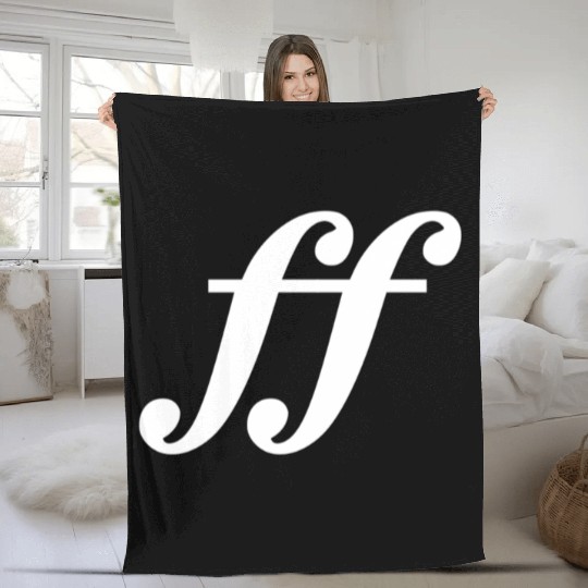 Fortissimo Very Loud Musicians Dynamic Markings Fleece Blankets
