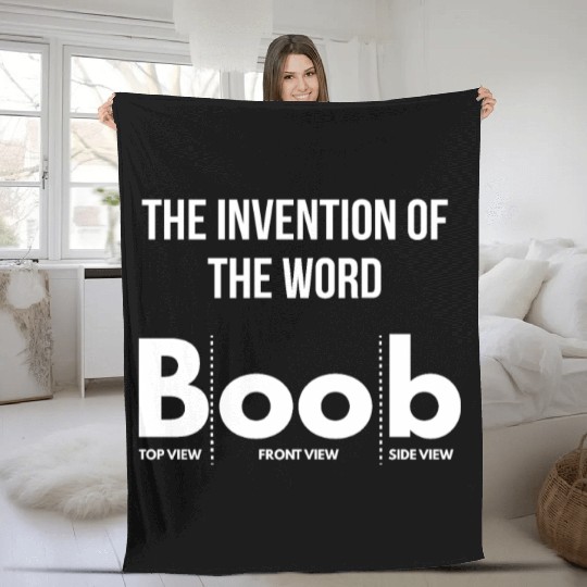 boobs boobies tits joke laugh funny sayings quote Fleece Blankets