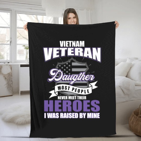 Vietnam Veteran, gift, birthday, heroes Fleece Blankets