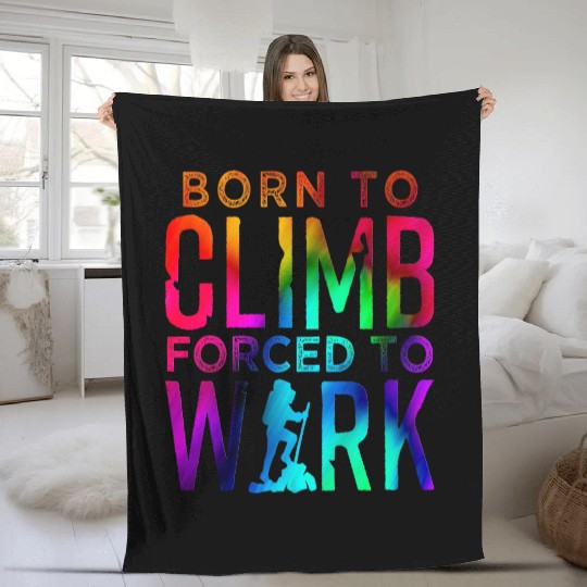 Mountaineering climbing Fleece Blankets