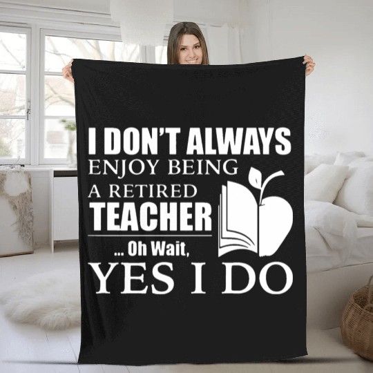 Retired Teacher Fleece Blankets