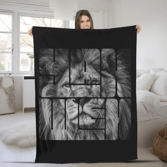 Yahweh (YHWH) Lion Fleece Blankets