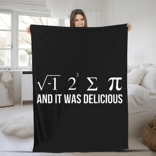 and it was delicious math Fleece Blankets