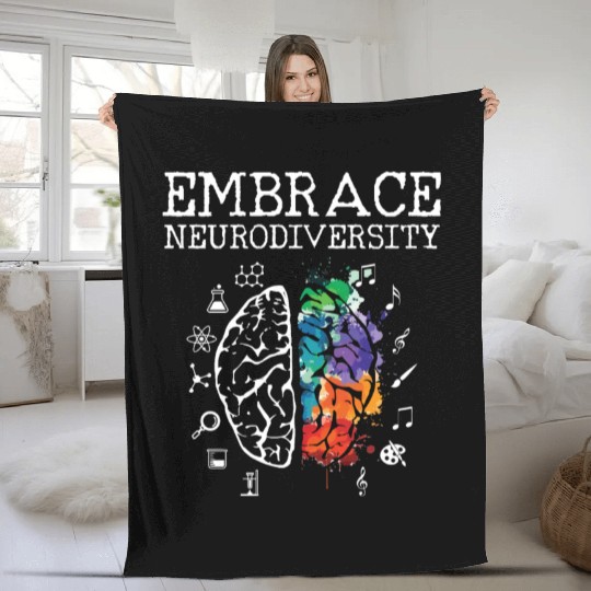 Embrace Neurodiversity - ASD ADHD Autism Awareness Fleece Blankets