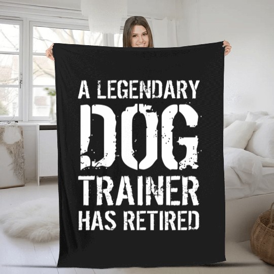 Retired Dog Trainer Retirement Gift Idea Fleece Blankets