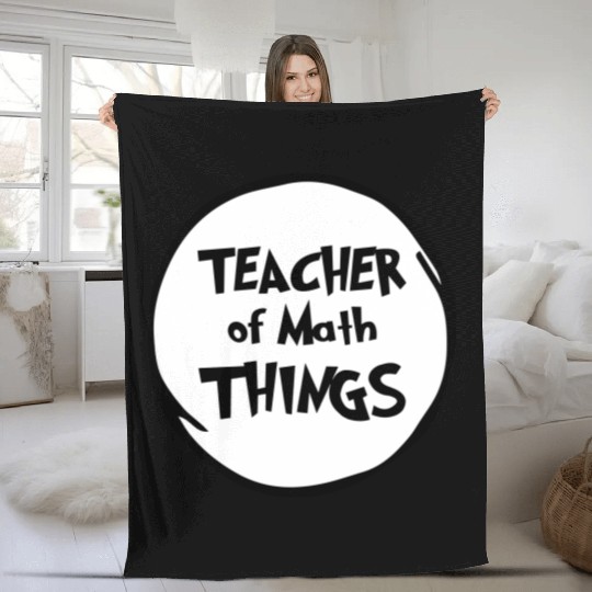 Math Teacher, Teacher of Math Things, Educator Fleece Blankets