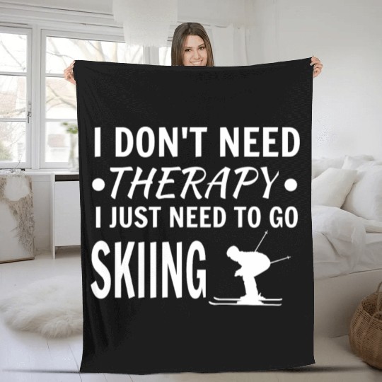 Skiing Fleece Blankets