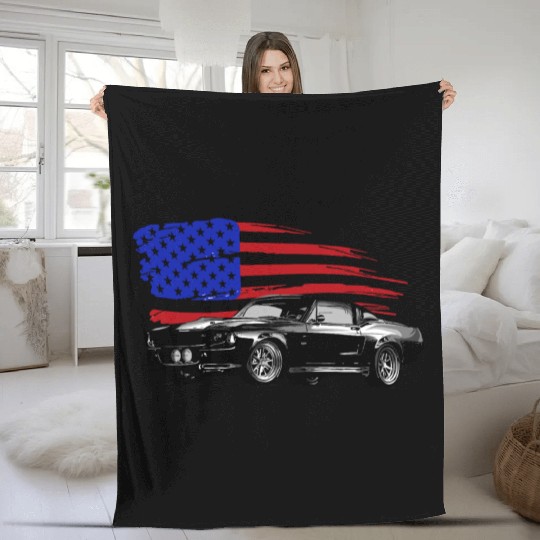 American Muscle Car Fleece Blankets