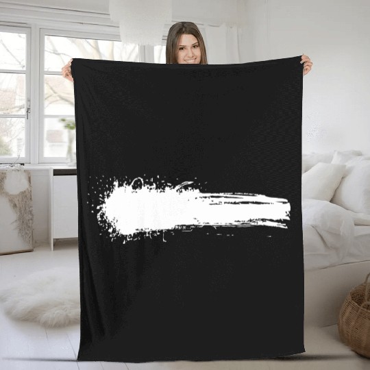 White spot brush stroke blurred color Fleece Blankets