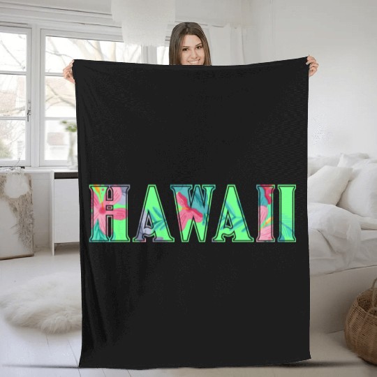 Hawaii Flowers | USA America Orchids Writing Fleece Blankets