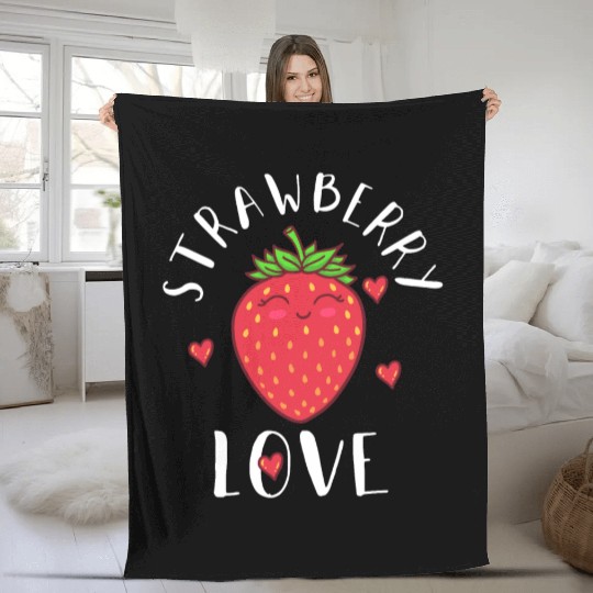 Strawberry Berry Fleece Blankets