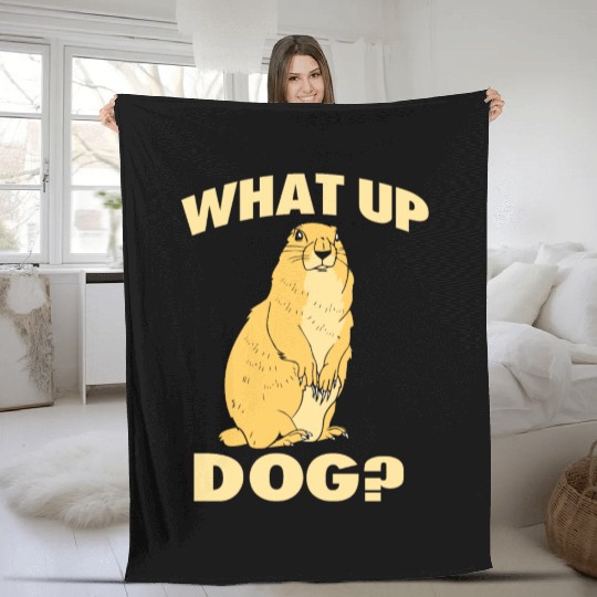 Prairie Dog Groundhog Squirrel Xerini Rodent Fleece Blankets