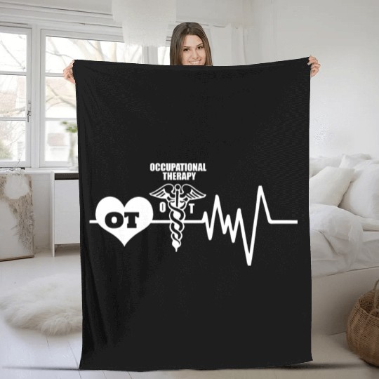 Occupational Therapy Heartbeat Fleece Blankets