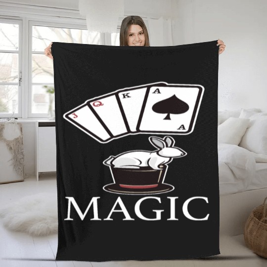 Magic Magic Magic Card Trick Fleece Blankets