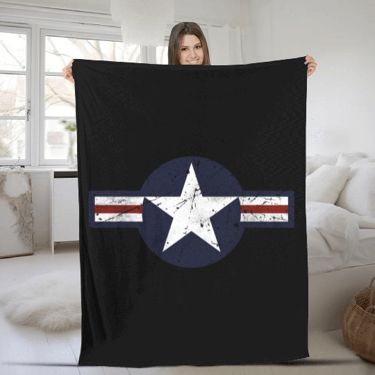 USAF US Air Force Roundel Fleece Blankets