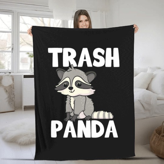 Raccoon Trash Panda Funny Cute Quote Animal Gift Fleece Blankets