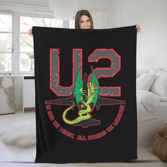 U-2 In God We Trust, All Others We Monitor Fleece Blankets
