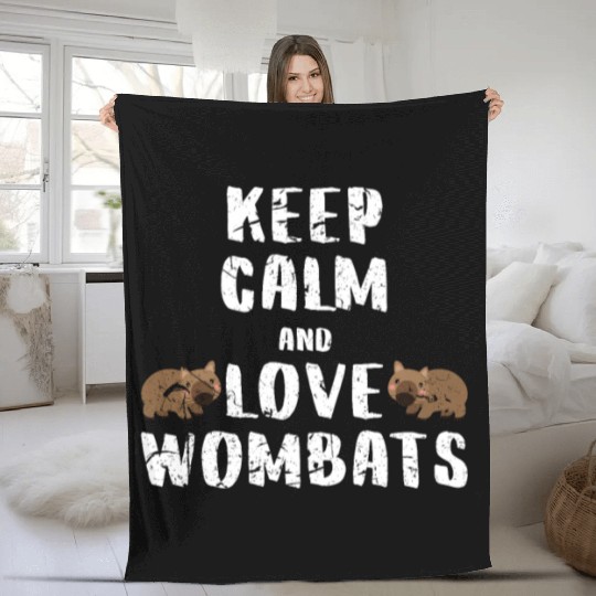 Wombat Love Fleece Blankets
