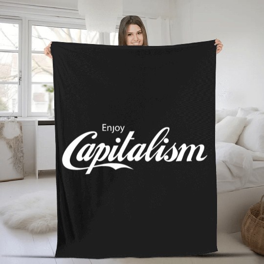Enjoy Capitalism Fleece Blankets