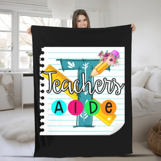 Teacher's Aide Fleece Blankets Teacher Assistant Gift