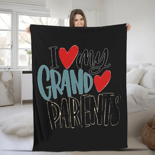 I love my grand parents Fleece Blankets